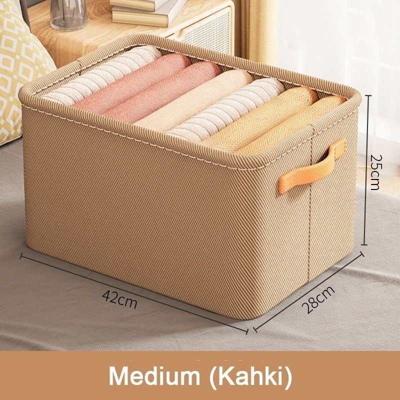 【𝗔𝗦𝗛】Clothes Storage Basket PVC Foldable Wardrobe Organizer Basket Drawer Clear Kotak Penyimpanan Transparan
