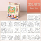 【𝗔𝗦𝗛】Creative Watercolor DIY Painting Book Portable水粉画自带颜料涂色绘本