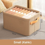 【𝗔𝗦𝗛】Clothes Storage Basket PVC Foldable Wardrobe Organizer Basket Drawer Clear Kotak Penyimpanan Transparan