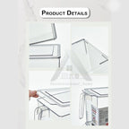 【𝗔𝗦𝗛】Acrylic Refrigerator Storage Box Kitchen Transparent PP Food Storage Bins Container with lid Peti Ais Simpanan