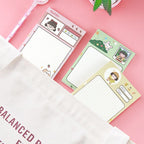 【𝗔𝗦𝗛】80 Sheets Cute Girl 👧🏻 Cheap Sticky Memo Pad Colourful Student Pen Stationery Portable Journal Diary 可爱女孩迷你便利贴
