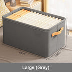 【𝗔𝗦𝗛】Clothes Storage Basket PVC Foldable Wardrobe Organizer Basket Drawer Clear Kotak Penyimpanan Transparan