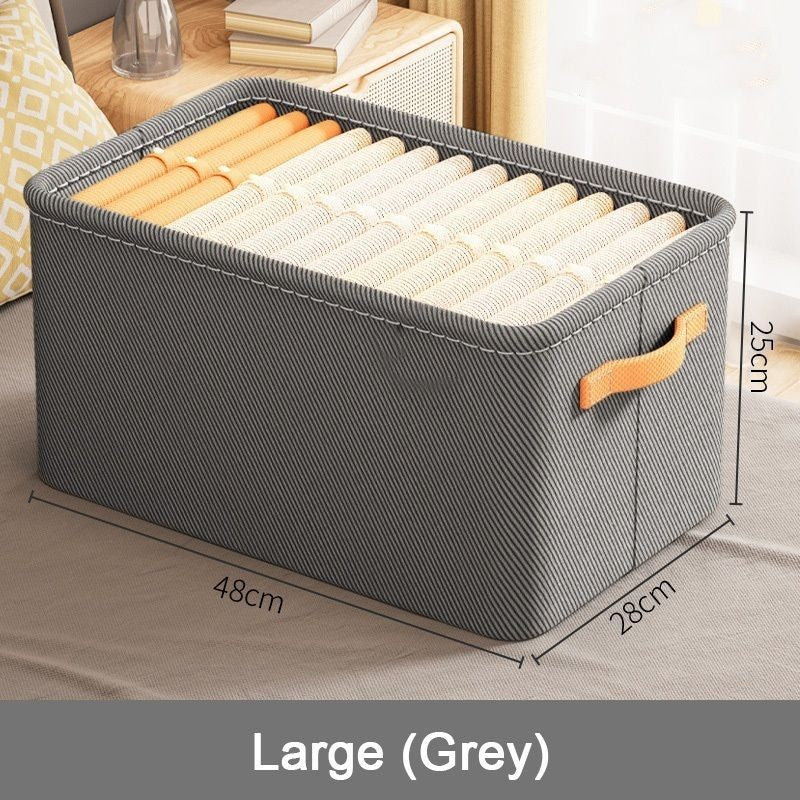 【𝗔𝗦𝗛】Clothes Storage Basket PVC Foldable Wardrobe Organizer Basket Drawer Clear Kotak Penyimpanan Transparan