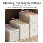 【𝗔𝗦𝗛】Clothes Storage Basket PVC Foldable Wardrobe Organizer Basket Drawer Clear Kotak Penyimpanan Transparan