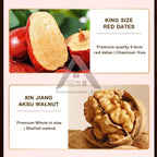【𝗔𝗦𝗛】【特大 XL -500g】One pcs per pack❗️ 特级红枣夾核桃仁/ 红枣夹核桃/ 核桃枣 Red Dates With Walnut (XL)/ Walnut Stuffed Red Dates