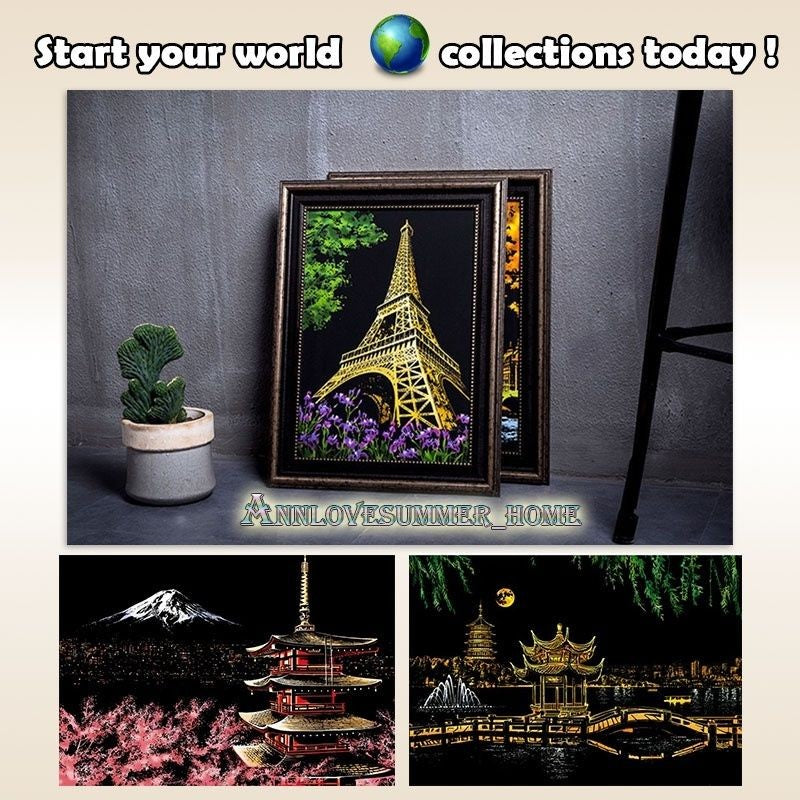 【𝗔𝗦𝗛】【BUY 2 FREE PEN】A3 Art Scratch Card (Colorful)