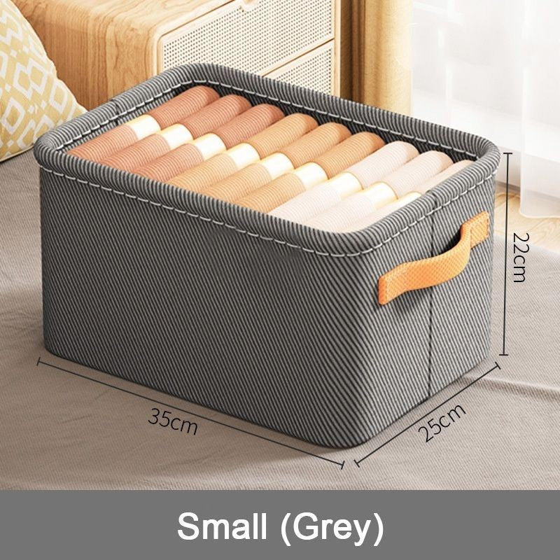 【𝗔𝗦𝗛】Clothes Storage Basket PVC Foldable Wardrobe Organizer Basket Drawer Clear Kotak Penyimpanan Transparan
