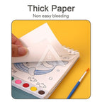 【𝗔𝗦𝗛】Creative Watercolor DIY Painting Book Portable水粉画自带颜料涂色绘本