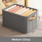 【𝗔𝗦𝗛】Clothes Storage Basket PVC Foldable Wardrobe Organizer Basket Drawer Clear Kotak Penyimpanan Transparan