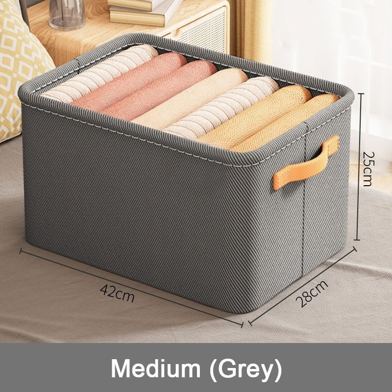 【𝗔𝗦𝗛】Clothes Storage Basket PVC Foldable Wardrobe Organizer Basket Drawer Clear Kotak Penyimpanan Transparan