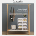 【𝗔𝗦𝗛】Harder Soft PP Shoe Storage Box Plastic Stackable Rack Foldable Organizer Box Penyimpan Kotak Rak Kasut Lipat 收纳鞋盒