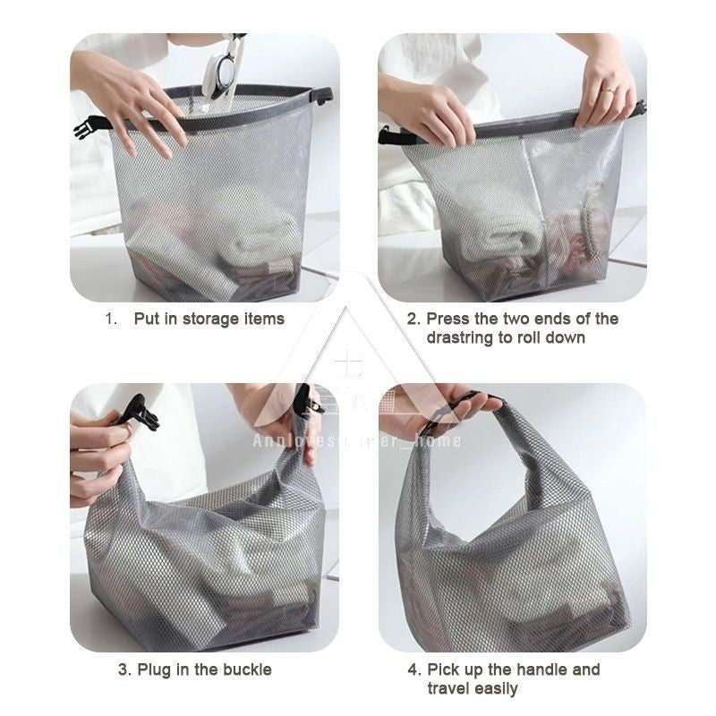 【𝗔𝗦𝗛】Waterproof Storage Bag Fitness Clothing Swimming Bathroom Large-Capacity Drawstring Pocket Men Women Outdoor Travel