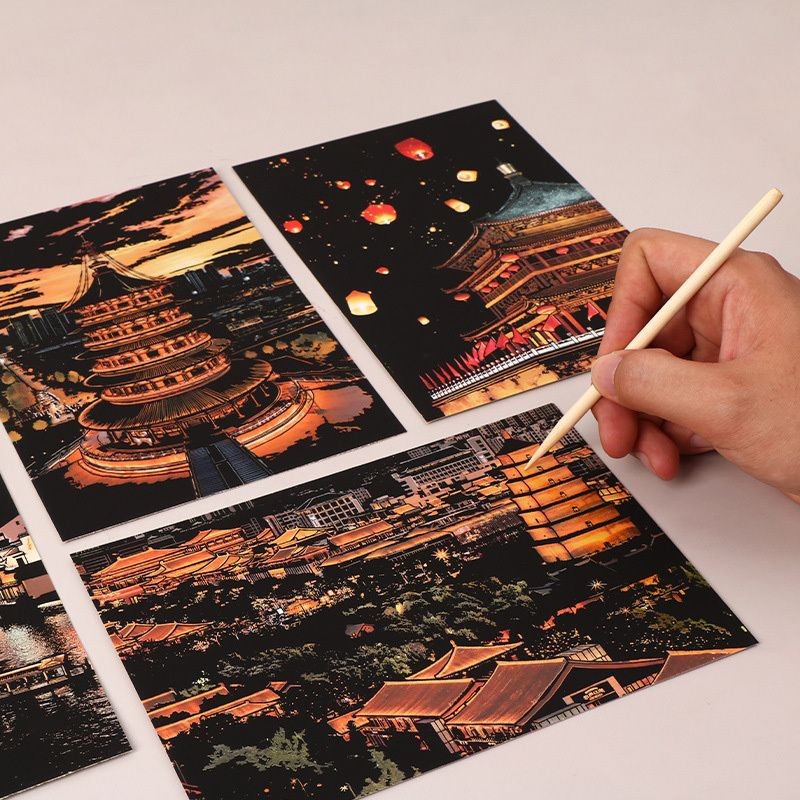 【𝗔𝗦𝗛】【4 in 1】A5 Scratch Card (China Famous Building)