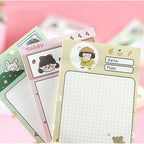 【𝗔𝗦𝗛】80 Sheets Cute Girl 👧🏻 Cheap Sticky Memo Pad Colourful Student Pen Stationery Portable Journal Diary 可爱女孩迷你便利贴