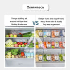 【𝗔𝗦𝗛】Acrylic Refrigerator Storage Box Kitchen Transparent PP Food Storage Bins Container with lid Peti Ais Simpanan