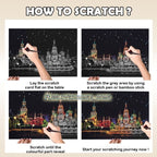 【𝗔𝗦𝗛】【BUY 2 FREE PEN】A3 Art Scratch Card (Colorful)