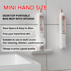 【𝗔𝗦𝗛】Hand-Free Mini Squeeze Mop🔥❗️ Home Kitchen Car Cleaning Mop Desk Cleaner Glass Sponge Cleaning Household 迷你拖把