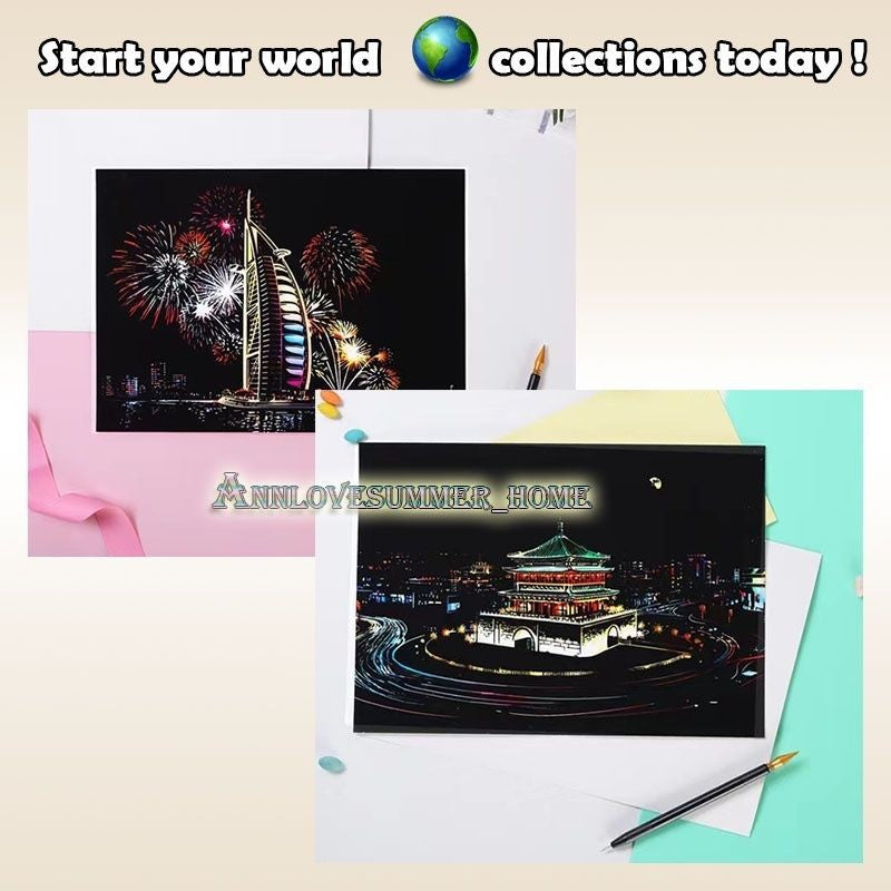 【𝗔𝗦𝗛】【4 in 1】A4 Scratch Card (Colorful)