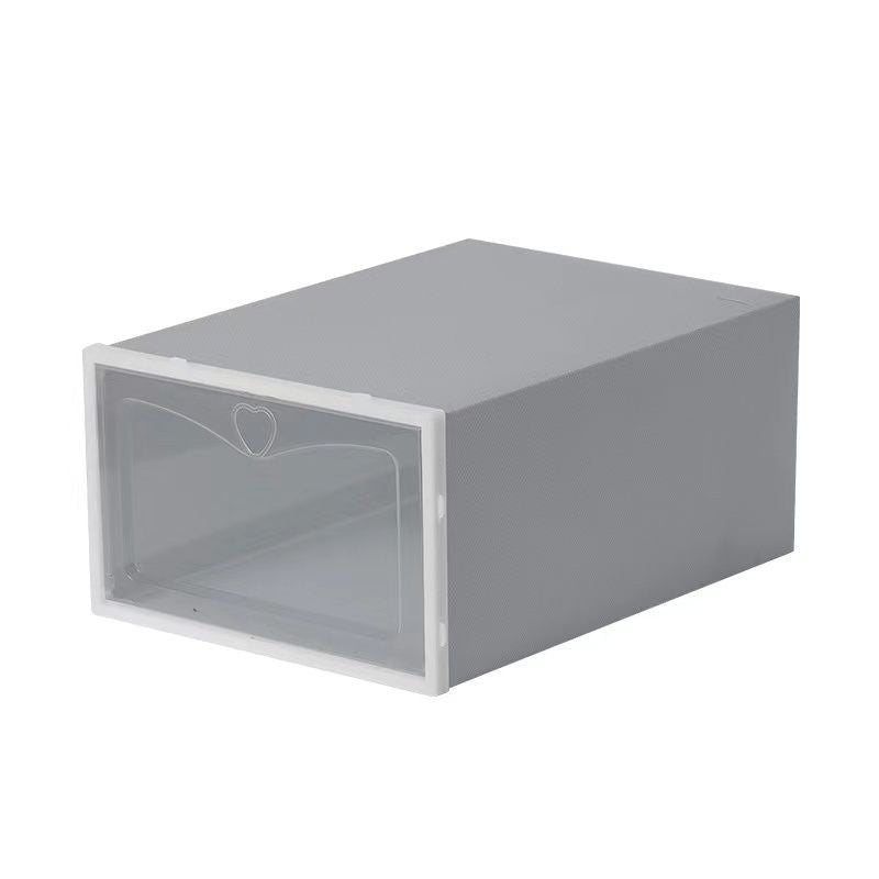 【𝗔𝗦𝗛】Harder Soft PP Shoe Storage Box Plastic Stackable Rack Foldable Organizer Box Penyimpan Kotak Rak Kasut Lipat 收纳鞋盒