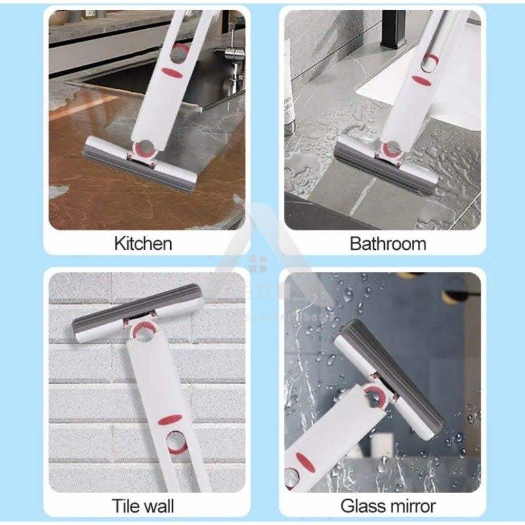 【𝗔𝗦𝗛】Hand-Free Mini Squeeze Mop🔥❗️ Home Kitchen Car Cleaning Mop Desk Cleaner Glass Sponge Cleaning Household 迷你拖把