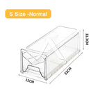 【𝗔𝗦𝗛】Premium🔥Hard Drawer Stackable Kitchen Storage Cabinet, Refrigerator,Freezer Food Storage Box with Handles, Food