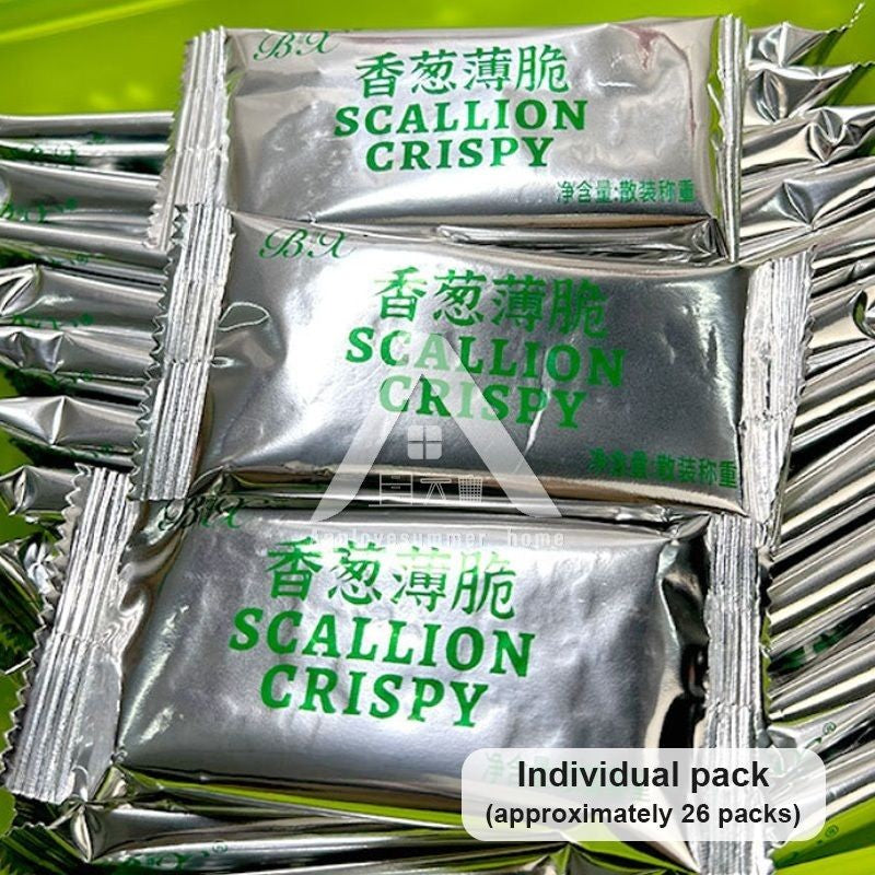 【𝗔𝗦𝗛】Boxiang Scallion Thin Crispy Biscuits 318g Boxed Casual Biscuits Onion Flavor 香葱薄脆饼干