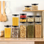 【𝗔𝗦𝗛】Airtight Transparent Food Storage Plastic Container Tupperware Kitchen Use Sealed Jar Bekas Kedap Udara密封零食干粮收纳盒