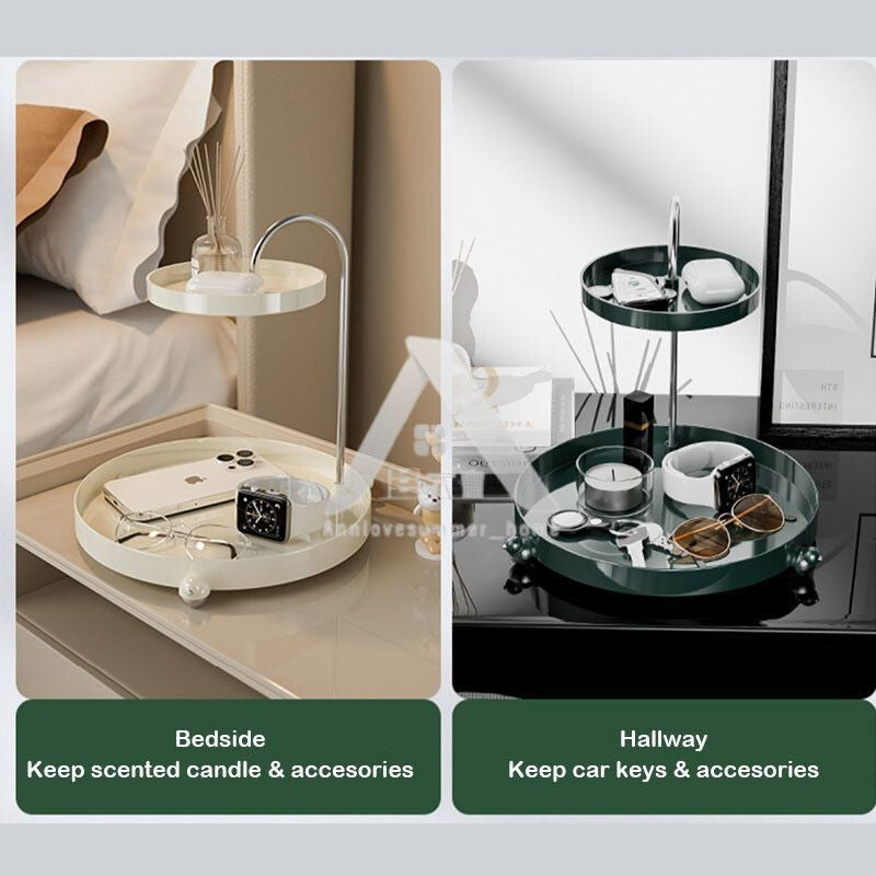 【𝗔𝗦𝗛】NEW❗️2 Tiers Dessert Stand｜Stainless Steel Perfume Skincare Organizer Storage Display Rack Food Snacks 点心架 香水护肤品收纳架