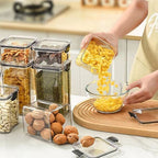 【𝗔𝗦𝗛】Airtight Transparent Food Storage Plastic Container Tupperware Kitchen Use Sealed Jar Bekas Kedap Udara密封零食干粮收纳盒