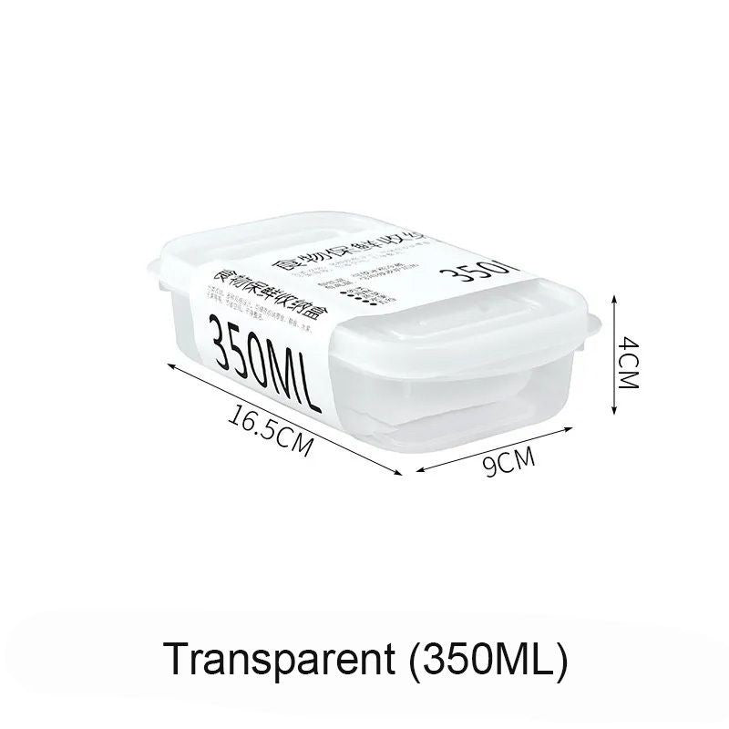 【𝗔𝗦𝗛】Muji Fridge Organiser Plastic Storage Box Food Fruit Container With Lid Bekas Peti Sejuk Simpan Sayuran 冰箱分类收纳盒
