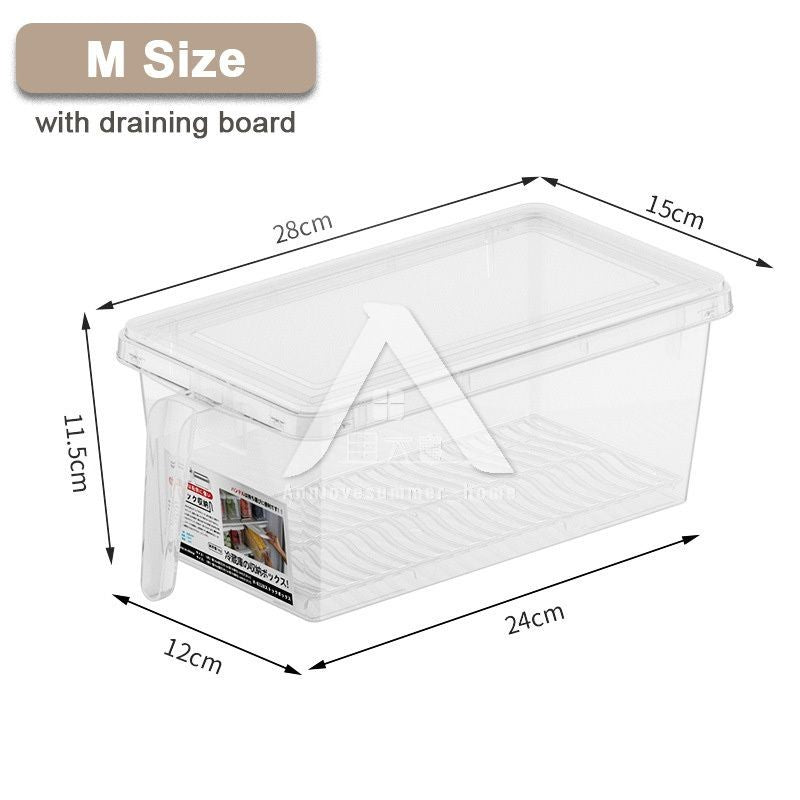 【𝗔𝗦𝗛】Plastics Fridge Storage with Handle