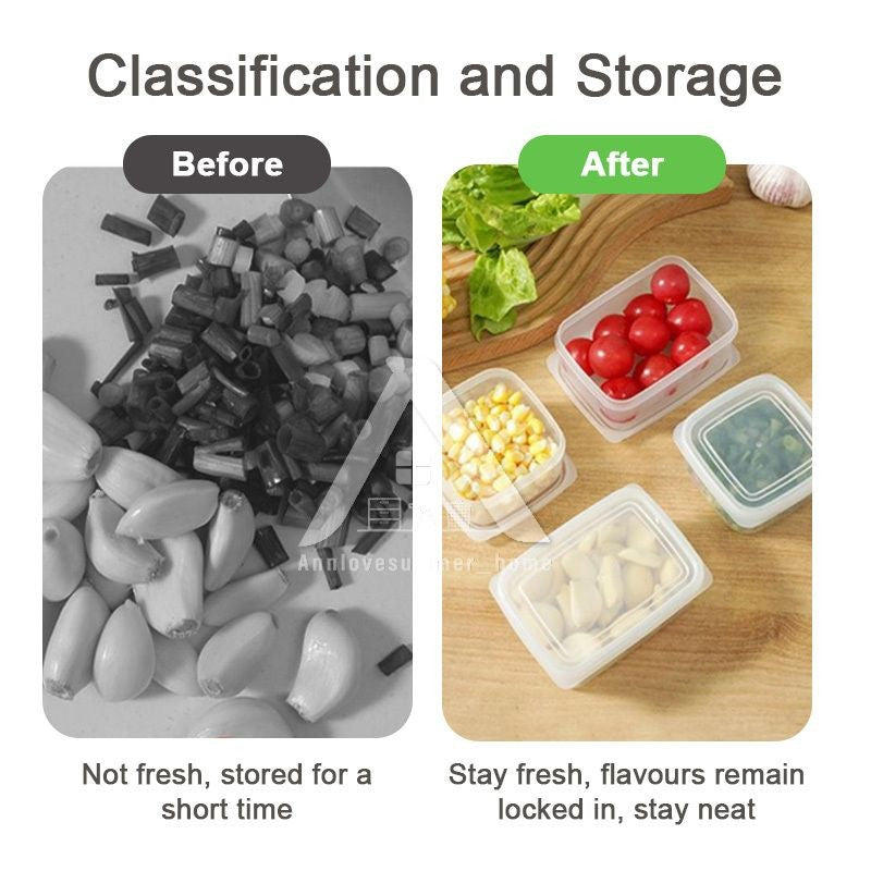 【𝗔𝗦𝗛】Mini Container Set Fresh Seal Refrigerator Freezer Organizer Containers Stackable food container with lid 小型分类食物收纳盒