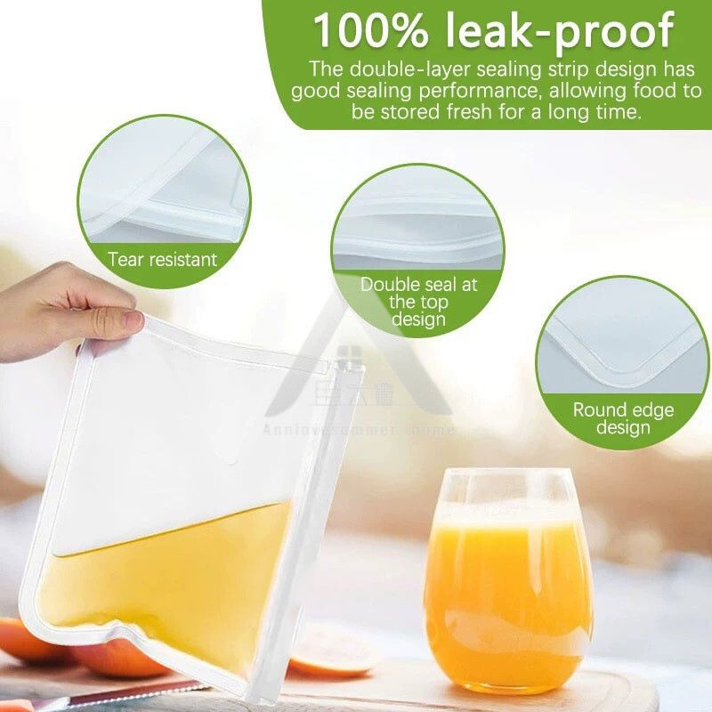 【𝗔𝗦𝗛】Food Grade Fridge Zipper Bag Thick Reusable ｜Kedap Udara Beg Makanan Peti Sejuk Storage Frozen Food Vegetable 食品保鲜袋
