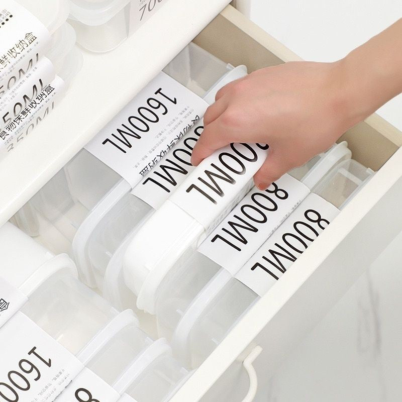 【𝗔𝗦𝗛】Muji Fridge Organiser Plastic Storage Box Food Fruit Container With Lid Bekas Peti Sejuk Simpan Sayuran 冰箱分类收纳盒