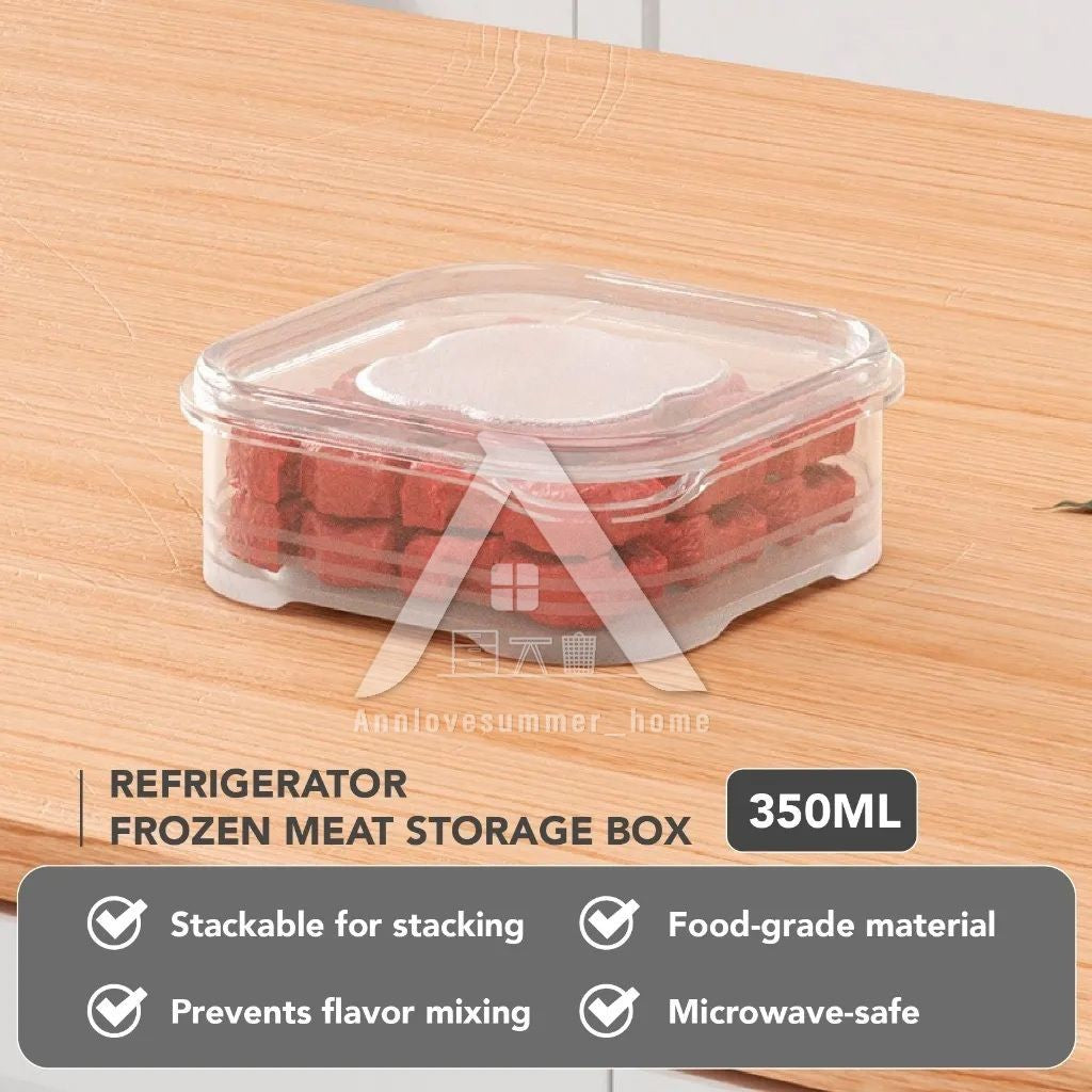 【𝗔𝗦𝗛】350ml Mini freezer Meat/Fruits Compartment Box Reusable Frozen Storage Organizer Food-Grade Kitchen Food Divide冰箱冻盒