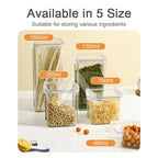 【𝗔𝗦𝗛】Muji Airtight Food Storage Container Stackable Plastic Kitchen Multigrain Bekas Makanan Kedap Udara密封罐Tupperware
