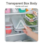 【𝗔𝗦𝗛】Muji Fridge Organiser Plastic Storage Box Food Fruit Container With Lid Bekas Peti Sejuk Simpan Sayuran 冰箱分类收纳盒