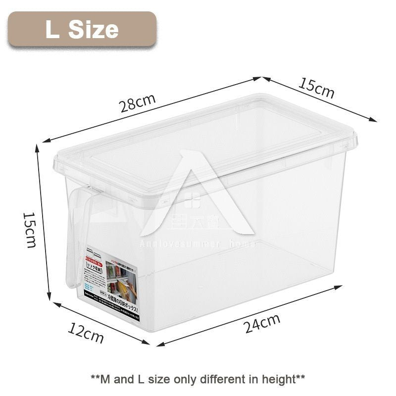【𝗔𝗦𝗛】Plastics Fridge Storage with Handle