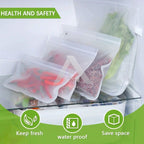 【𝗔𝗦𝗛】Food Grade Fridge Zipper Bag Thick Reusable ｜Kedap Udara Beg Makanan Peti Sejuk Storage Frozen Food Vegetable 食品保鲜袋