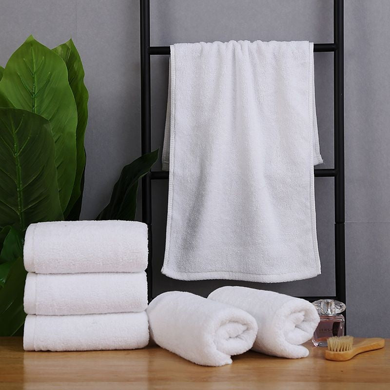【𝗔𝗦𝗛】 Hotel Towel 100% Cotton 75CM X 145CM (Bath Towel White) Grade tuala mandi hotel 纯棉全白浴巾毛巾 (400g)