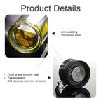 【𝗔𝗦𝗛】[Twin Pack] Tempered Glass Water Bottle Tea Filter Heat Resistant Tumbler Separation Infuser 茶水分离杯