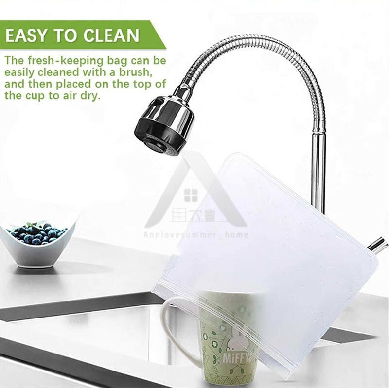 【𝗔𝗦𝗛】Food Grade Fridge Zipper Bag Thick Reusable ｜Kedap Udara Beg Makanan Peti Sejuk Storage Frozen Food Vegetable 食品保鲜袋