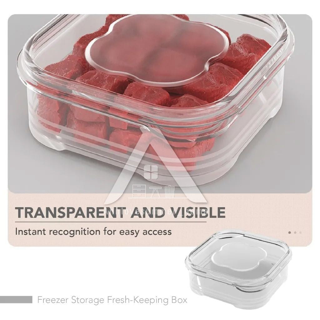 【𝗔𝗦𝗛】350ml Mini freezer Meat/Fruits Compartment Box Reusable Frozen Storage Organizer Food-Grade Kitchen Food Divide冰箱冻盒