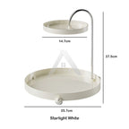 【𝗔𝗦𝗛】NEW❗️2 Tiers Dessert Stand｜Stainless Steel Perfume Skincare Organizer Storage Display Rack Food Snacks 点心架 香水护肤品收纳架