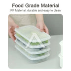 【𝗔𝗦𝗛】Muji Fridge Organiser Plastic Storage Box Food Fruit Container With Lid Bekas Peti Sejuk Simpan Sayuran 冰箱分类收纳盒