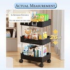【𝗔𝗦𝗛】Hard PP Plastic 3/4 Tier Multifunction Storage Trolley