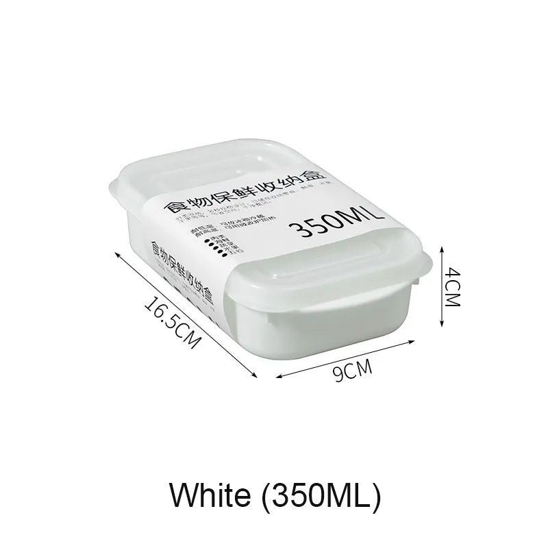 【𝗔𝗦𝗛】Muji Fridge Organiser Plastic Storage Box Food Fruit Container With Lid Bekas Peti Sejuk Simpan Sayuran 冰箱分类收纳盒