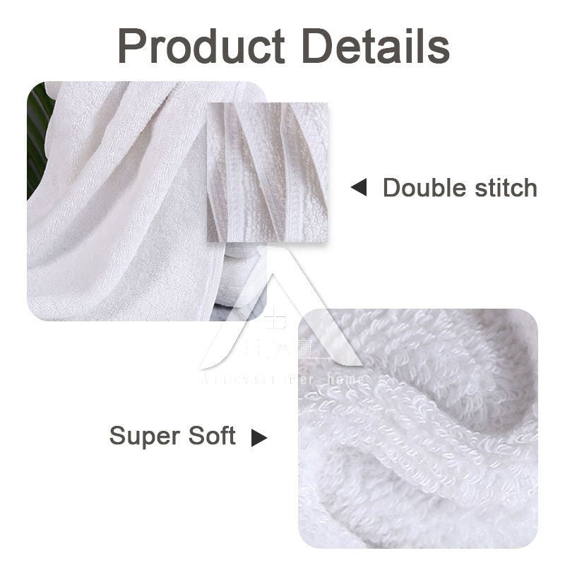【𝗔𝗦𝗛】 Hotel Towel 100% Cotton 75CM X 145CM (Bath Towel White) Grade tuala mandi hotel 纯棉全白浴巾毛巾 (400g)