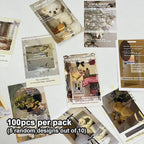 【𝗔𝗦𝗛】100pcs/pack Ins Yellow Sealing Sticker Notebook Sticker Ins风封口贴