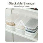 【𝗔𝗦𝗛】Muji Fridge Organiser Plastic Storage Box Food Fruit Container With Lid Bekas Peti Sejuk Simpan Sayuran 冰箱分类收纳盒